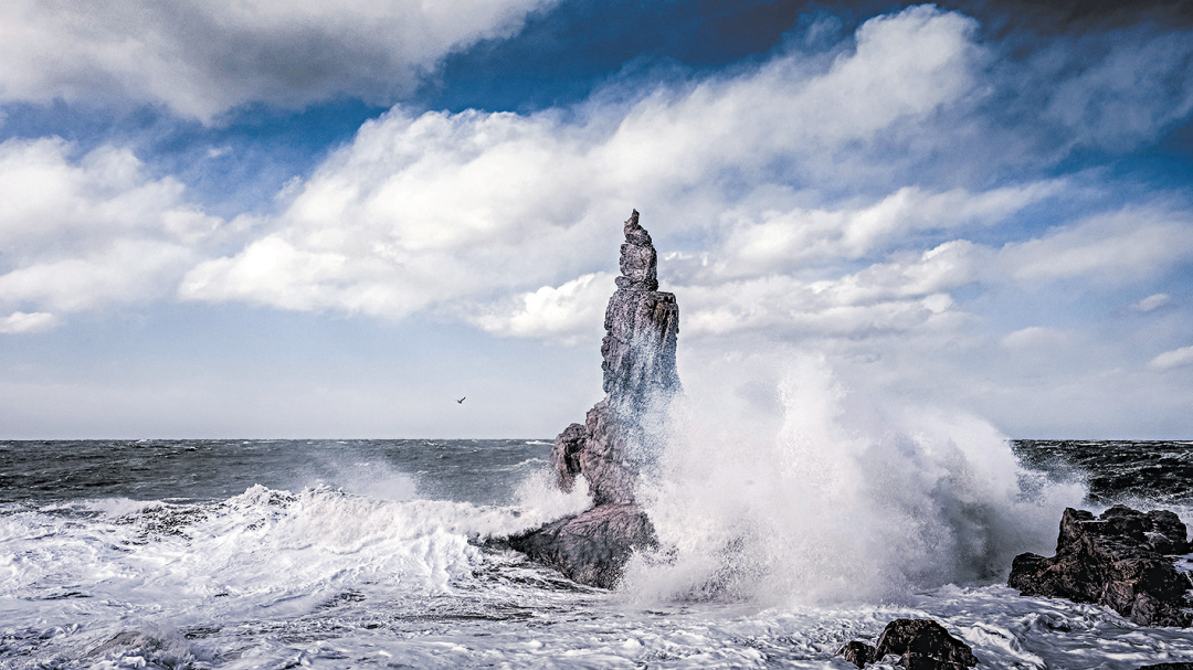 观潮涨潮落，拍浪奔浪涌
