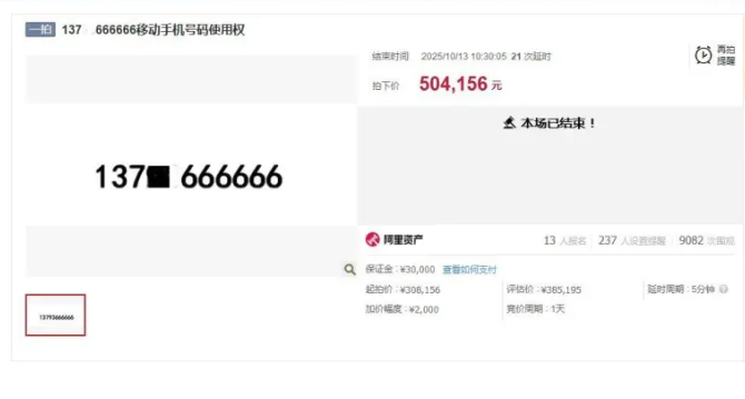 6 个 6 手机号拍了 50 多万，6 个 8 靓号没人要？原因很现实