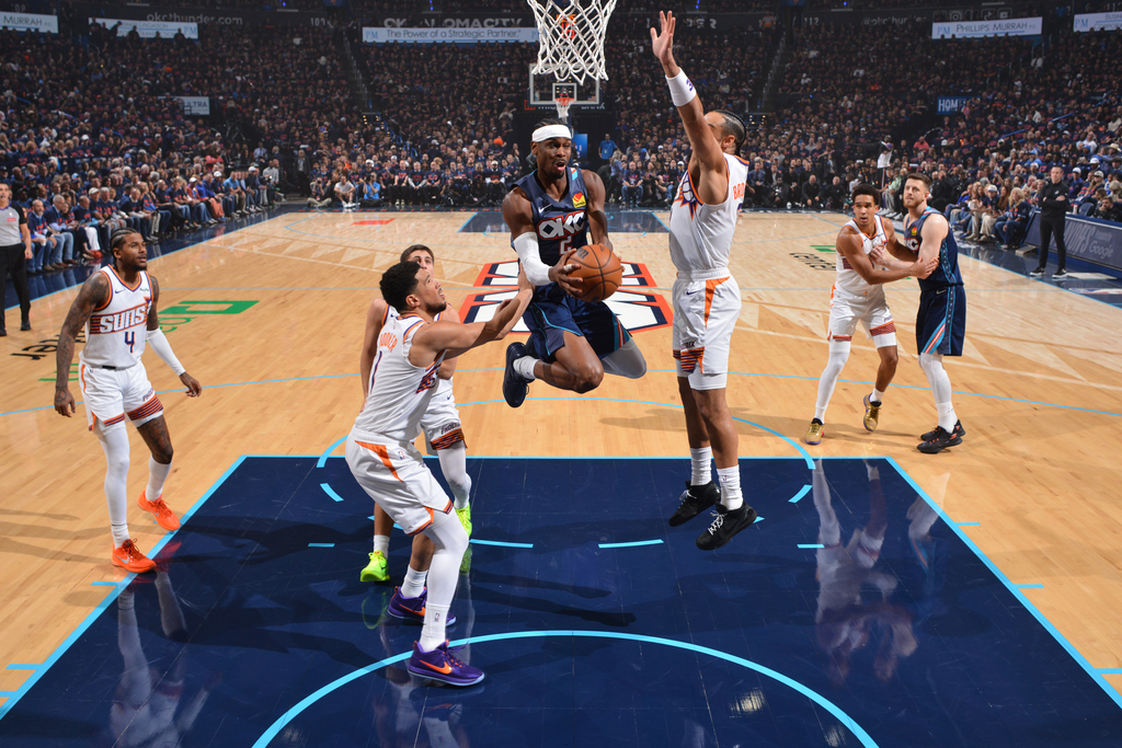 篮球赛事 25/26赛季NBA季后赛西部第一轮第二场比赛：太阳107比120负于雷霆，亚历山大狂砍37分