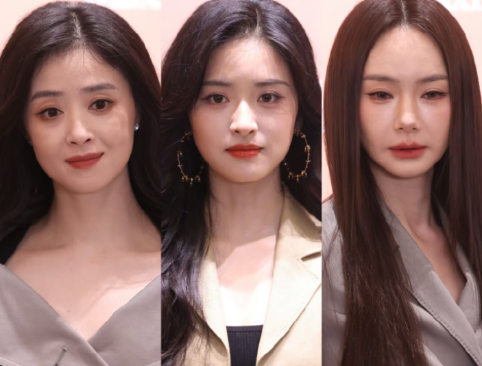 同框赢麻！蒋欣戚薇沈月同框，灰色风衣凭气场稳站 C 位