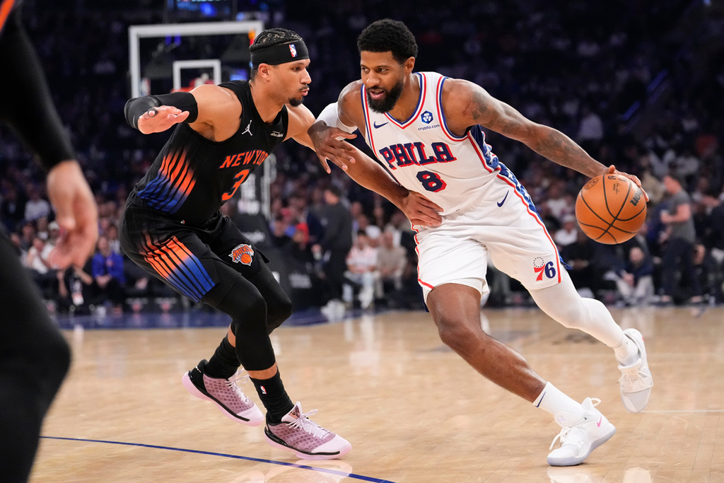 NBA季后赛东部半决赛G2：76人102比108负尼克斯陷入0比2困境