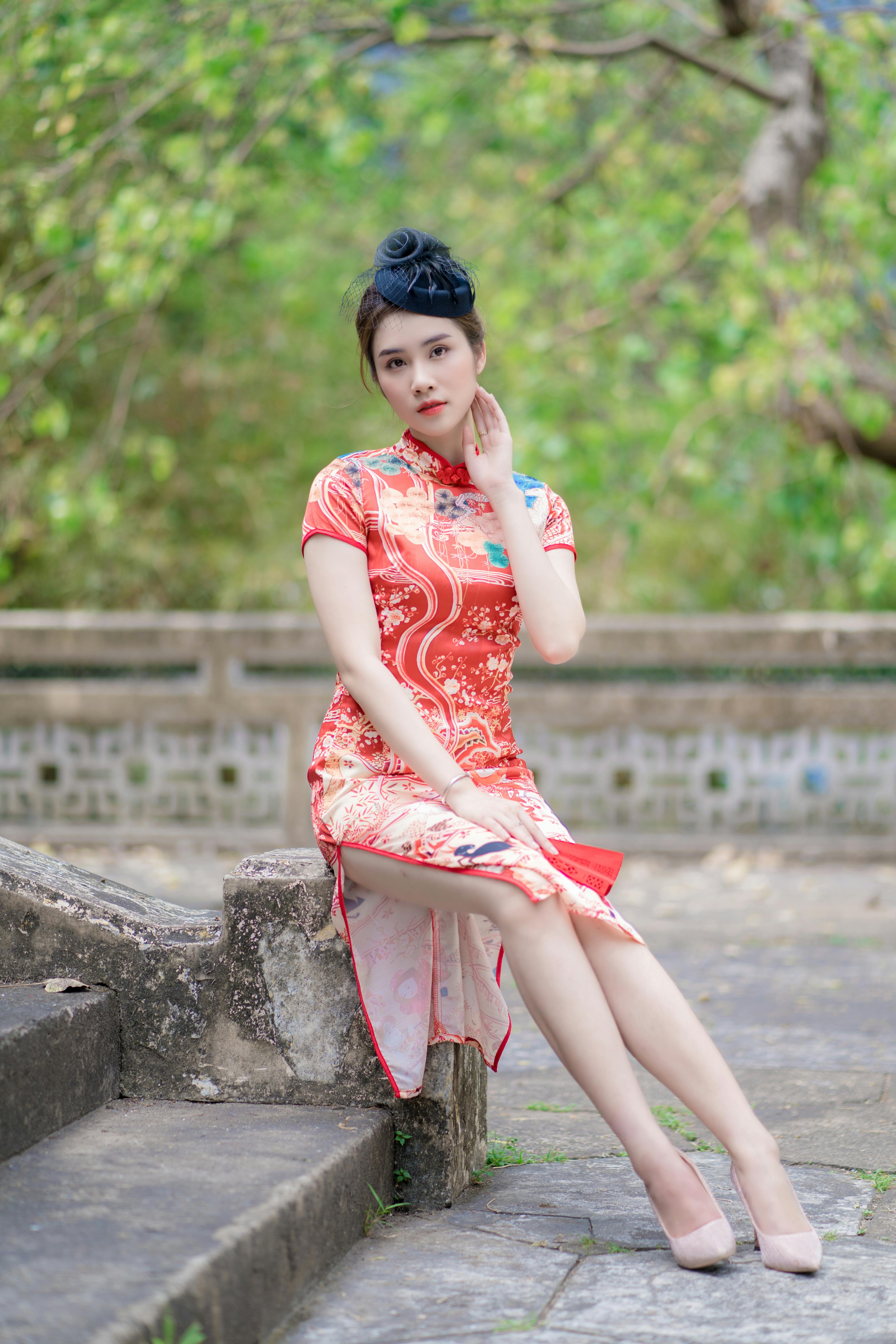 🪭一把红扇入画|复古改良旗袍|自带贵气滤镜