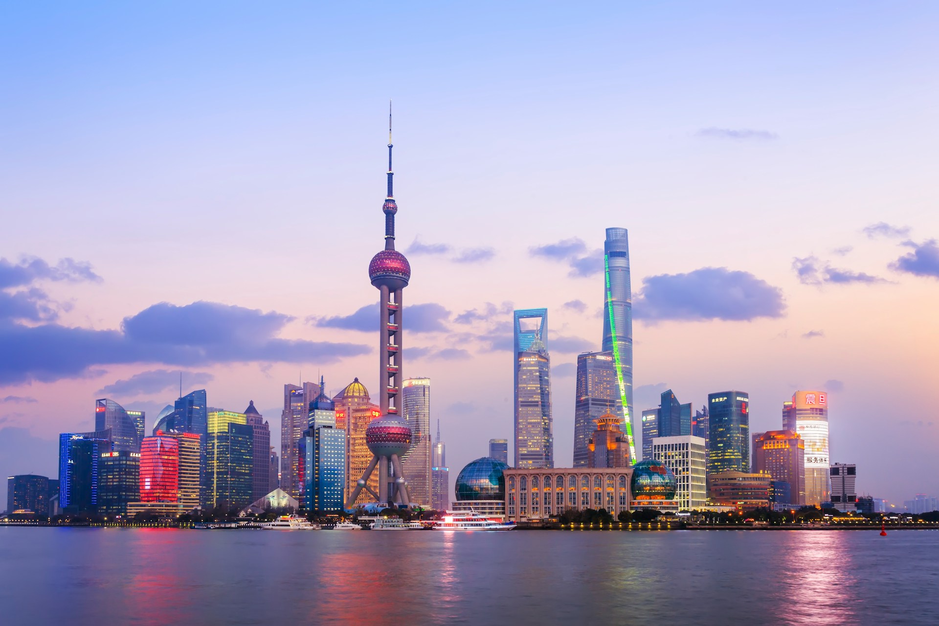 上海陆家嘴全时段风光，日出黄昏夜景全景合集