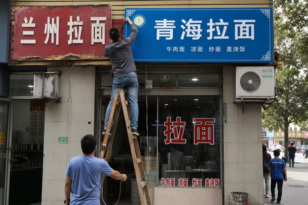 遍地的兰州拉面大多是青海人开的？上千家门店集体换招牌！