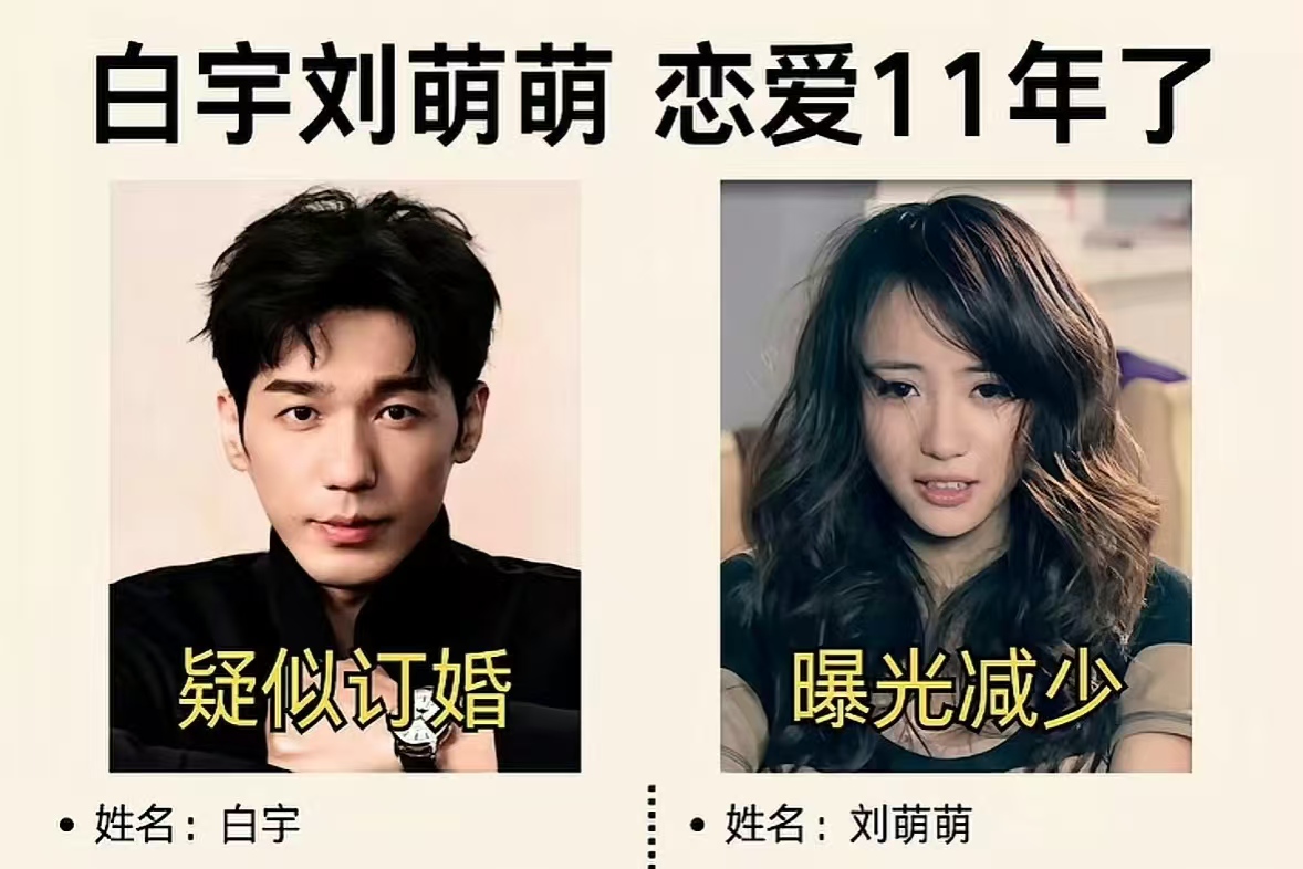 藏了 12 年不官宣！白宇刘萌萌疑似生子曝光，内娱最低调情侣终于瞒不住了
