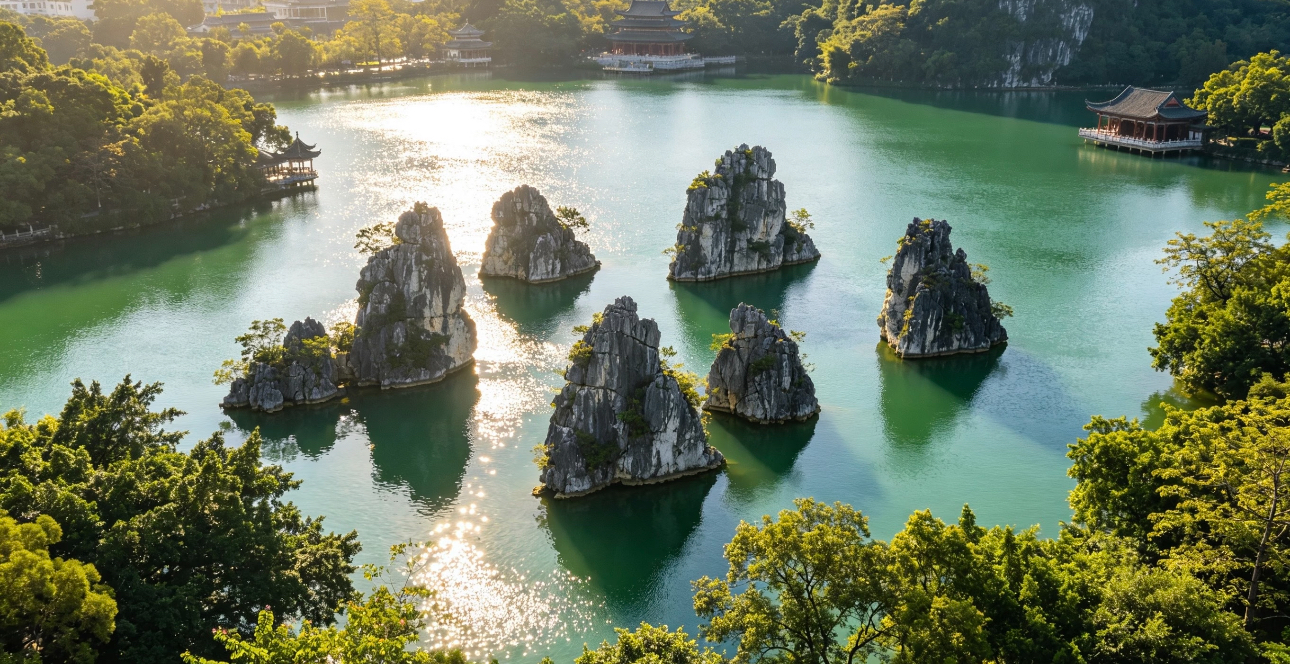一块湖域七座岩，天上北斗落西江，七星岩的名字藏着两层浪漫密码